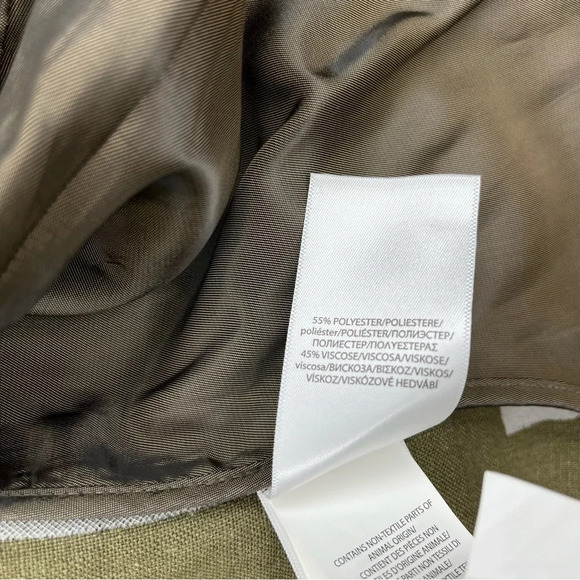 Polo Ralph Lauren Double-Breasted 100% Linen Blazer in Green Size 8 - Picture 16 of 16